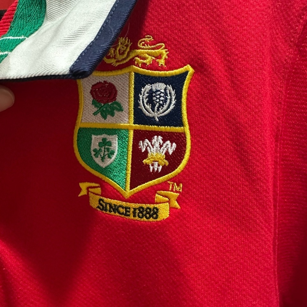 Kids British Irish Lions Canterbury Rugby Long Sleeve Polo Shirt Jersey size 12 - Picture 3 of 6